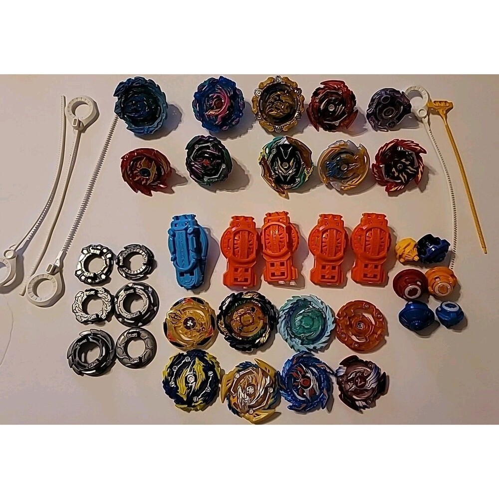 Tomy  Beyblade Assortment Metal Launchers Rips Variety 40 Pieces Total